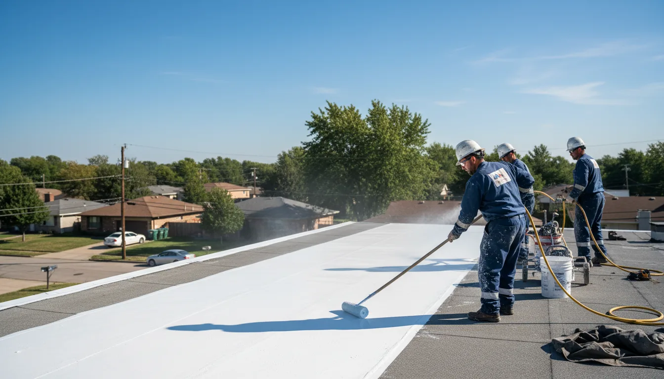 Commercial roof coating in Bentonville, OH near me